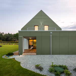 Olive Green Facade Application